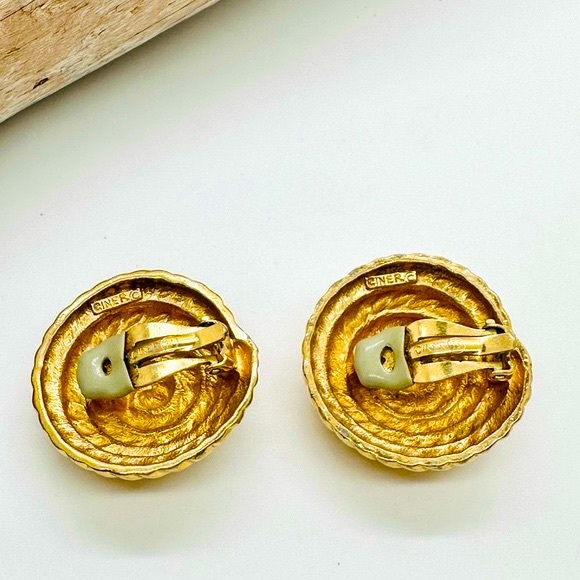 Vintage CINER Coiled Rope Earrings - Picture 10 of 16